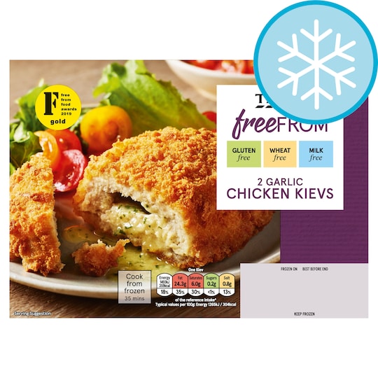 Tesco Gluten Free Garlic Chicken Kievs 260G Tesco Groceries