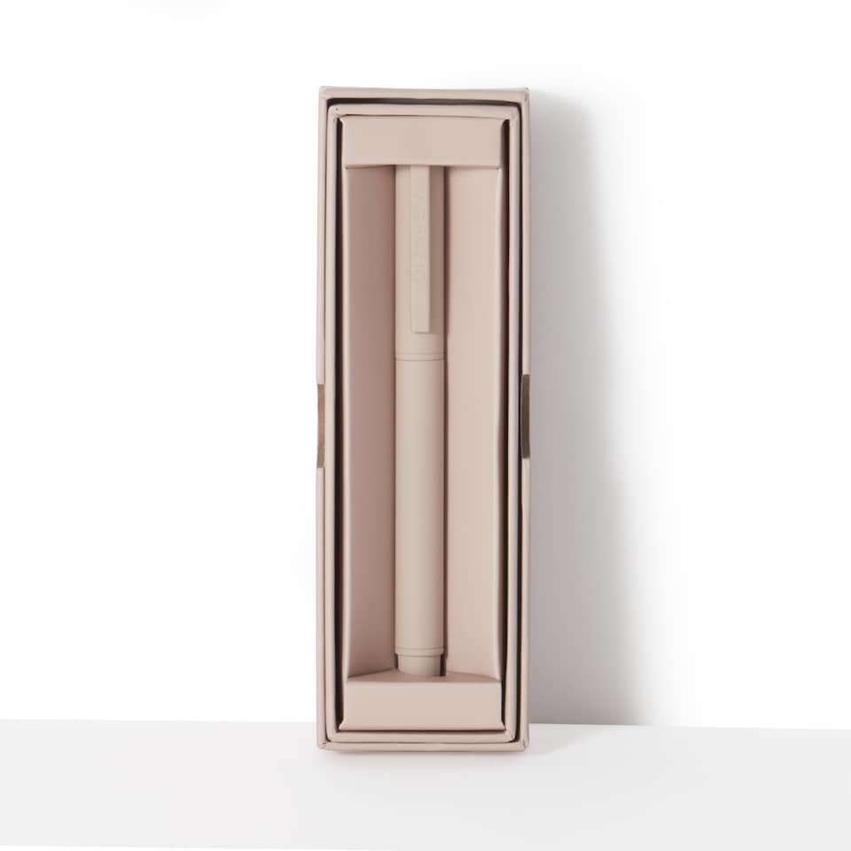 image 1 of Paperchase Agenzio Soft Touch Oatmeal Metal Pen