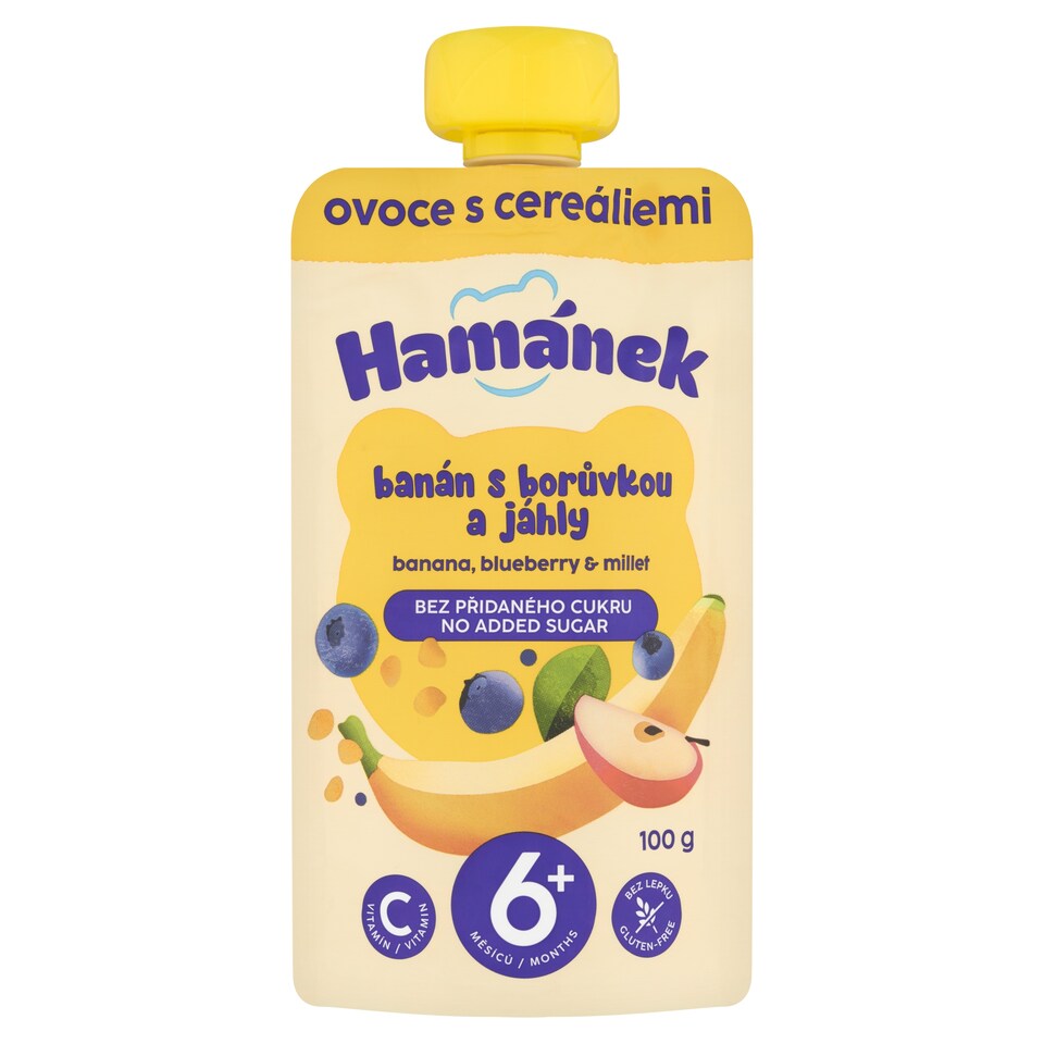image 1 of Hamánek Banana with Blueberry and Millet 100g