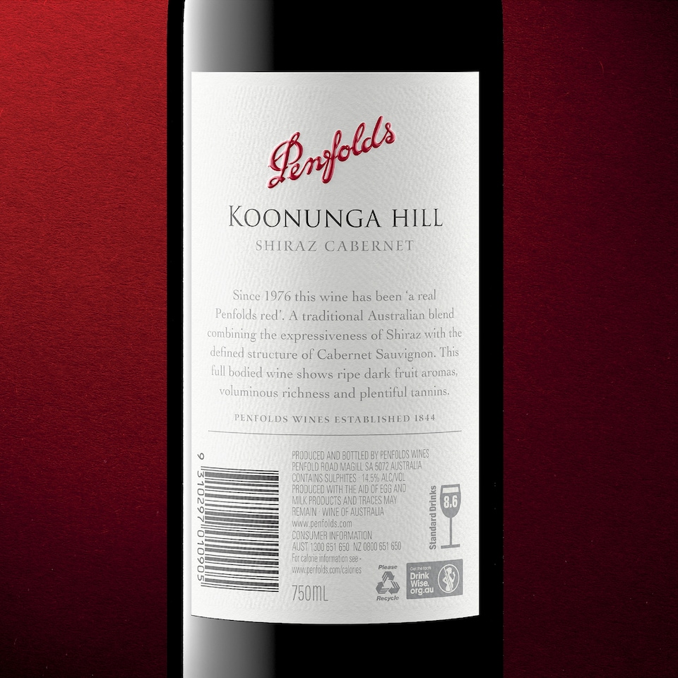 image 1 of Penfolds Koonunga Hill Shiraz Cabernet 75Cl