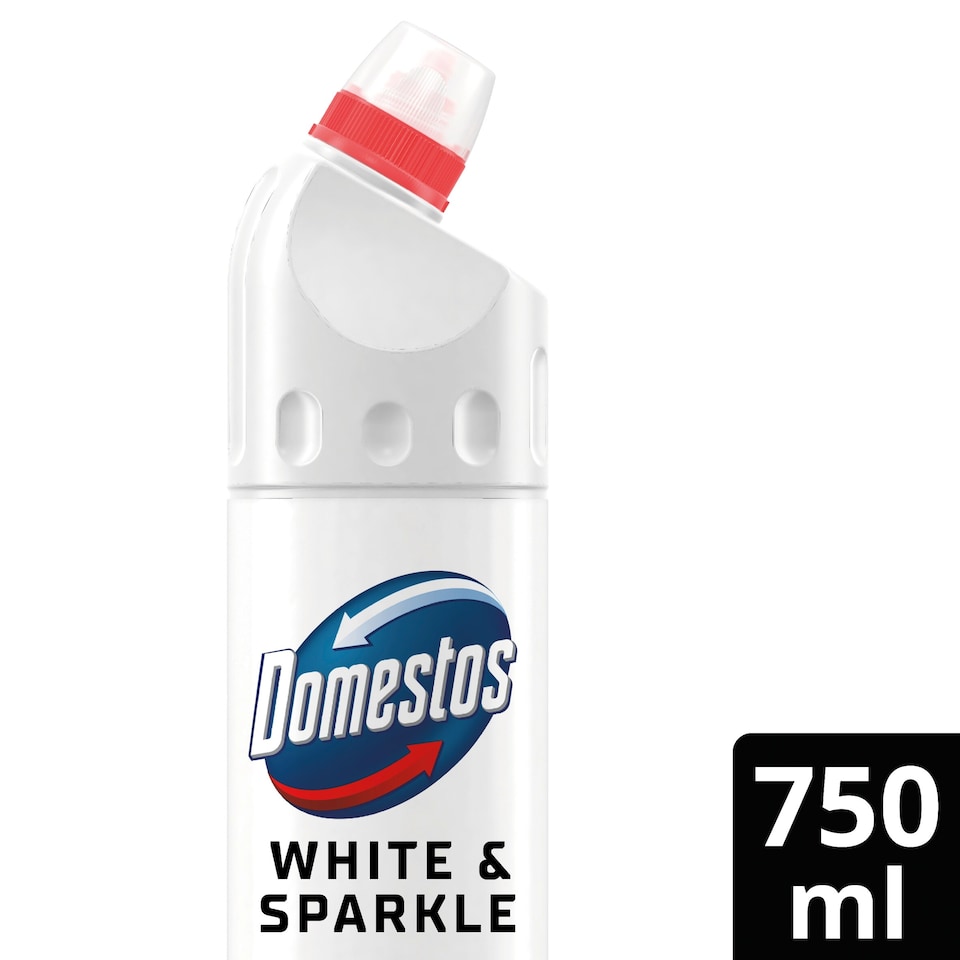 image 1 of Domestos Thick Bleach White & Sparkle Toilet & Bathroom Cleaner 750ml