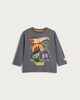 image 4 of Hot Wheels Wheelie Spooky Slogan Pure Cotton Top in Grey