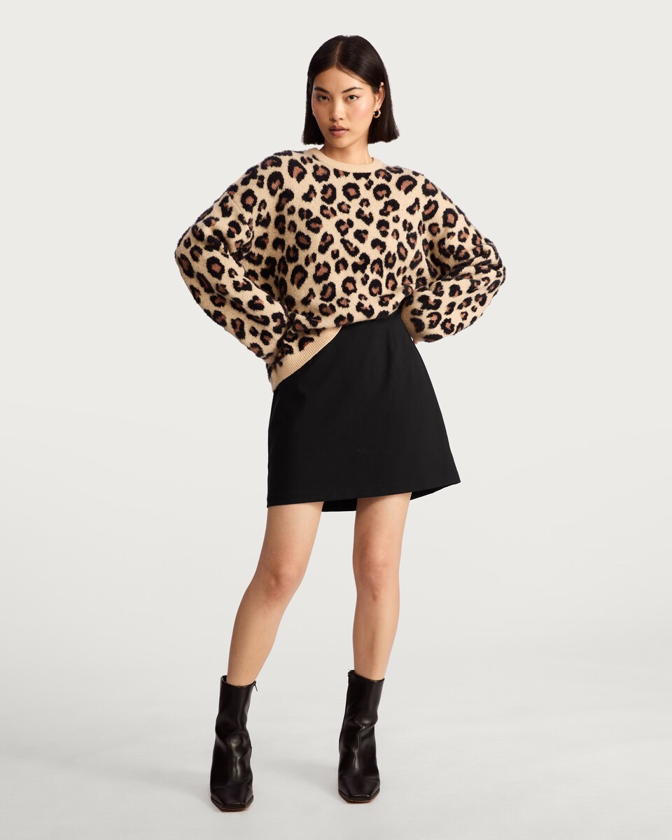 image 1 of F&F Tailored Mini Skirt in Black