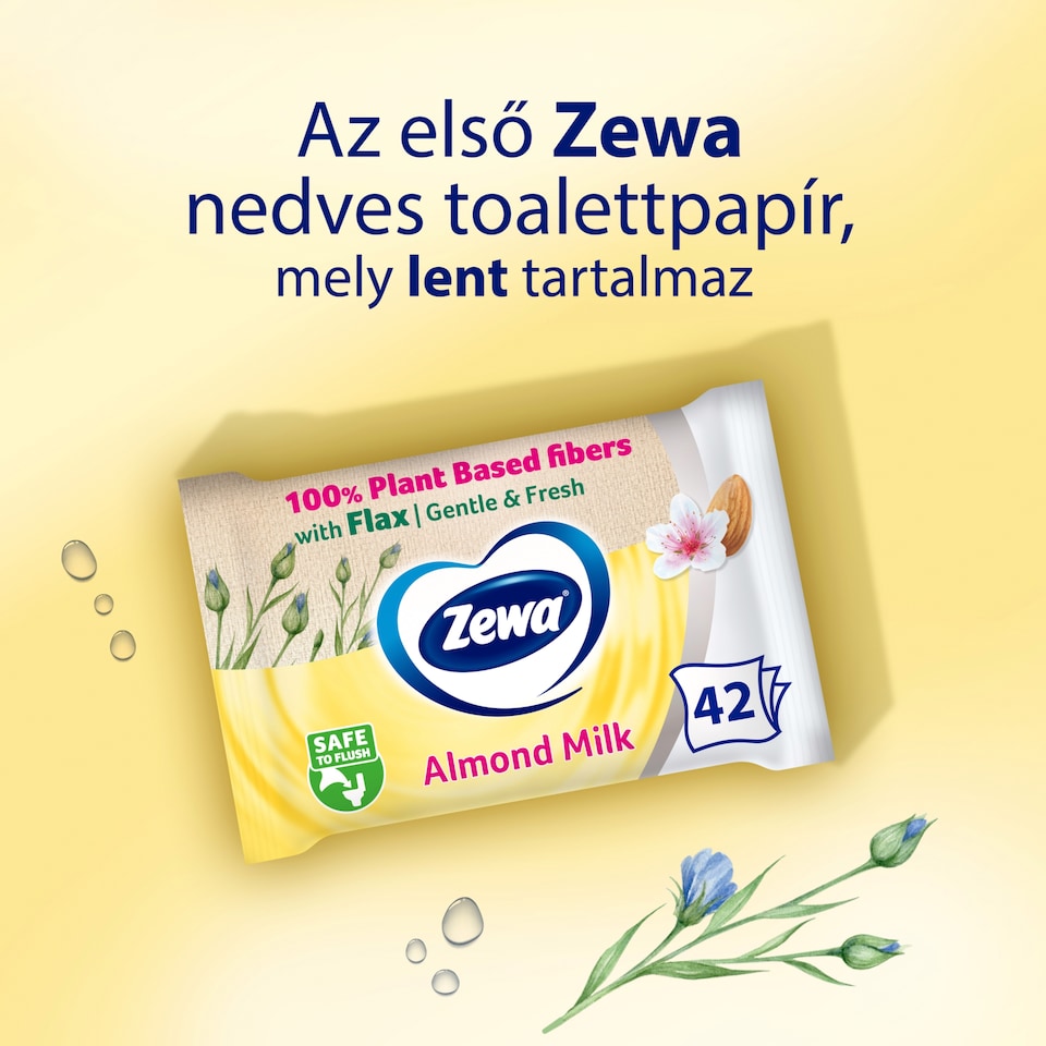 Zewa Almond Milk nedves toalettpapír 42 db 1. kép
