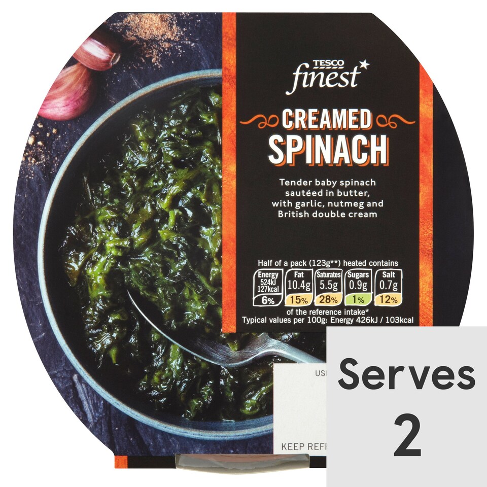 Tesco Finest* Creamed Spinach 250G