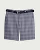 image 4 of F&F Cotton Rich Checked Belted Chino Shorts in Blue