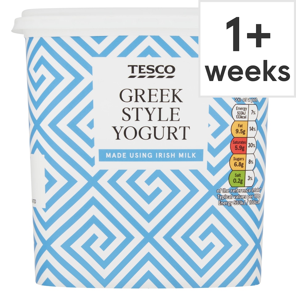 Tesco Greek Style Natural Yoghurt 1Kg