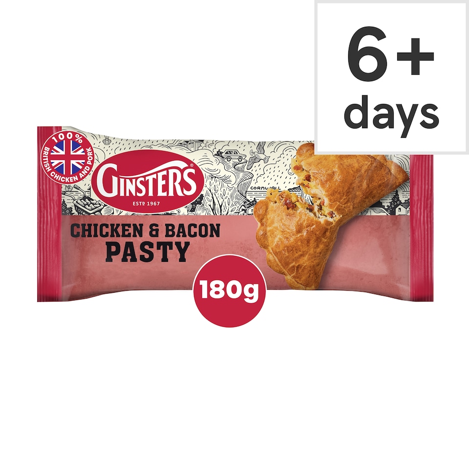 image 1 of Ginsters Chicken & Bacon Pasty 180G