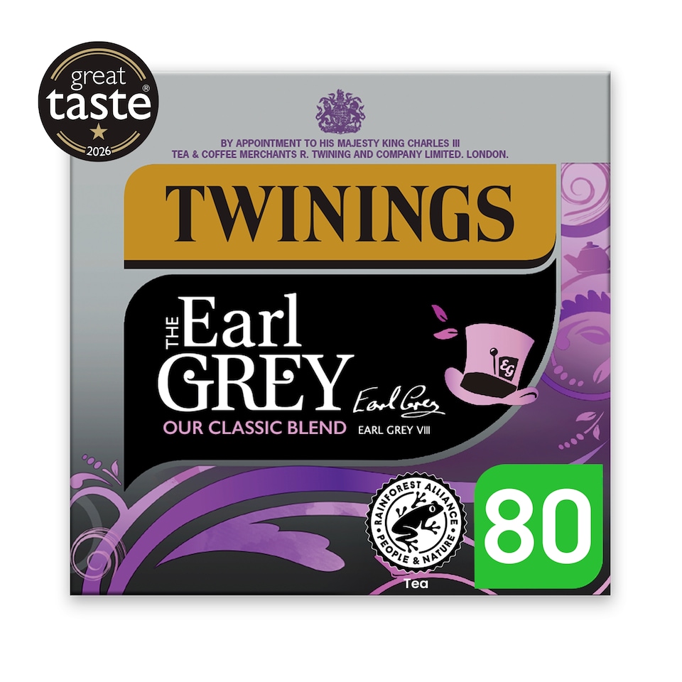 image 1 of Twinings The Earl Grey Tea Bags 80 Pack 200g