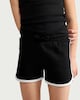 image 2 of F&F Girls Cotton Rich Contrast Trim Shorts in Black