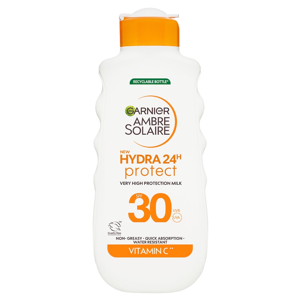 Garnier Ambre Solaire Hydra 24h UV-sugárzás elleni naptej magas védelemmel SPF 30 175 ml  1. kép