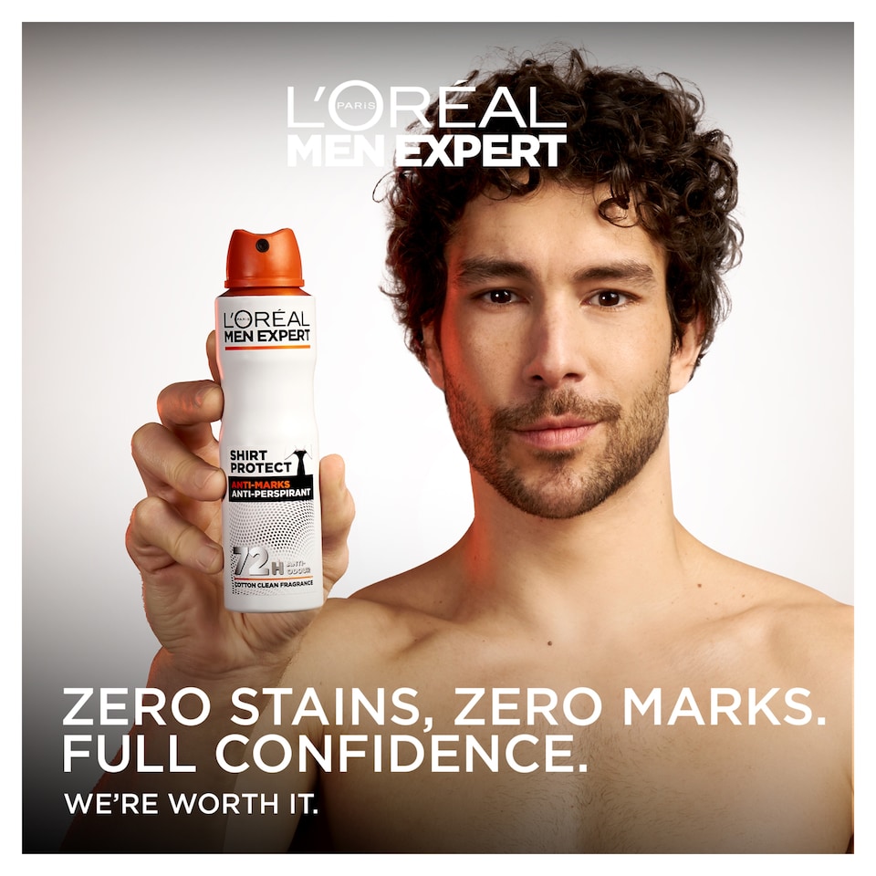 image 1 of L’Oreal Men Expert Shirt Protect 48 Hour Antiperspirant Deodorant 300Ml