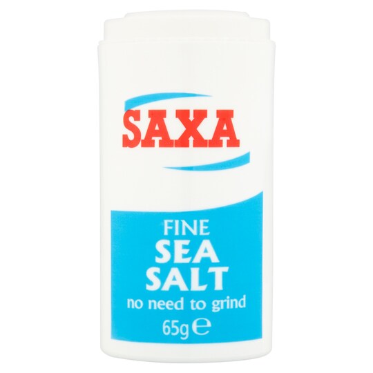 Saxa Fine Sea Salt Mini Pot 65G Tesco Groceries