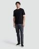 image 2 of The F&F Edit Cotton Rich Ribbed Short Sleeved T-Shirt in Black