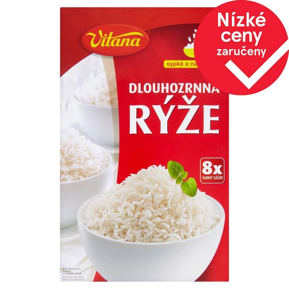 Vitana Rýže dlouhozrnná 8 x 100g
