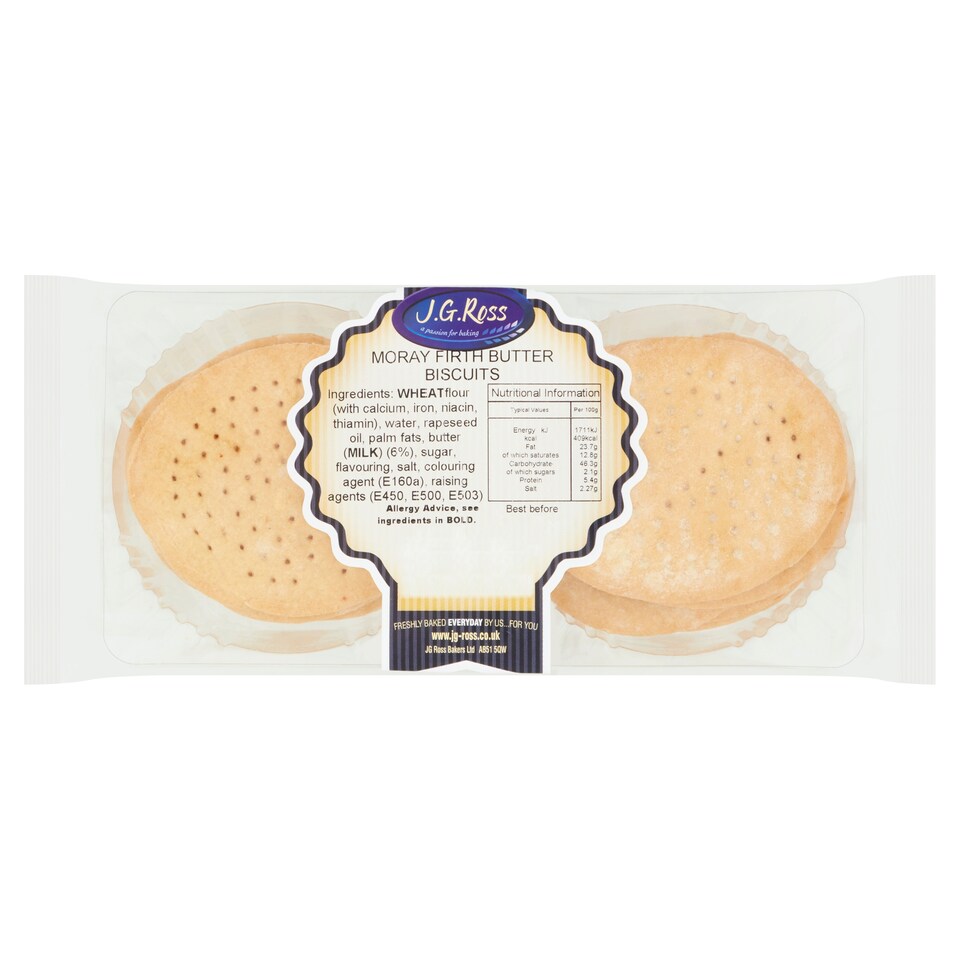 J.G. Ross Moray Firth Butter Biscuits 150g