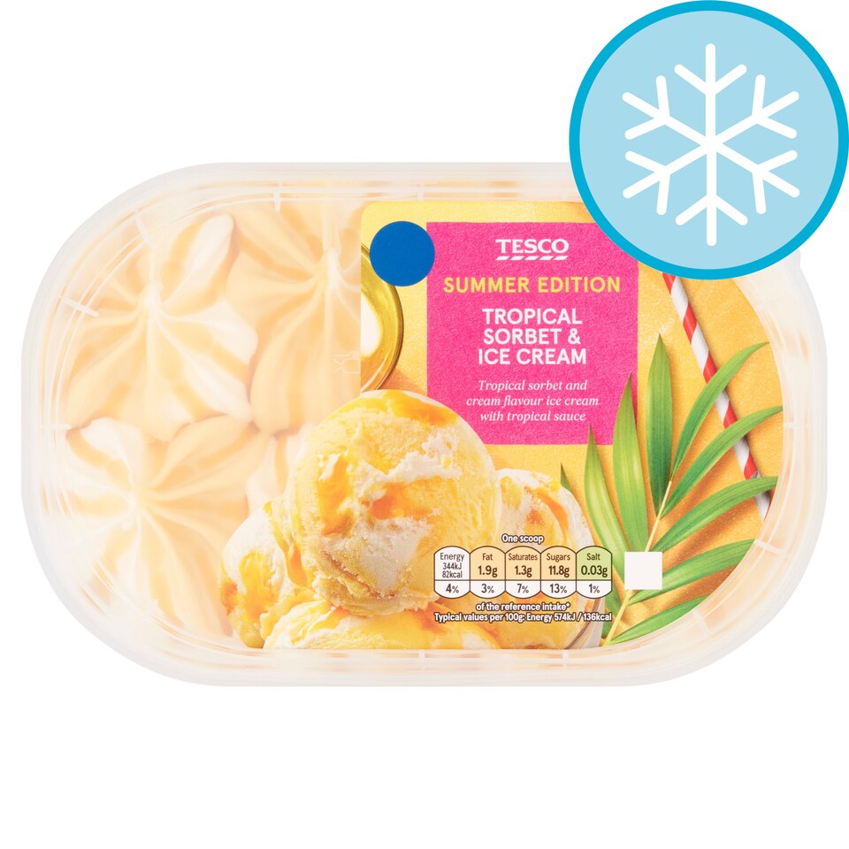 Tesco Tropical Sorbet & Ice Cream 900ml Tesco Groceries