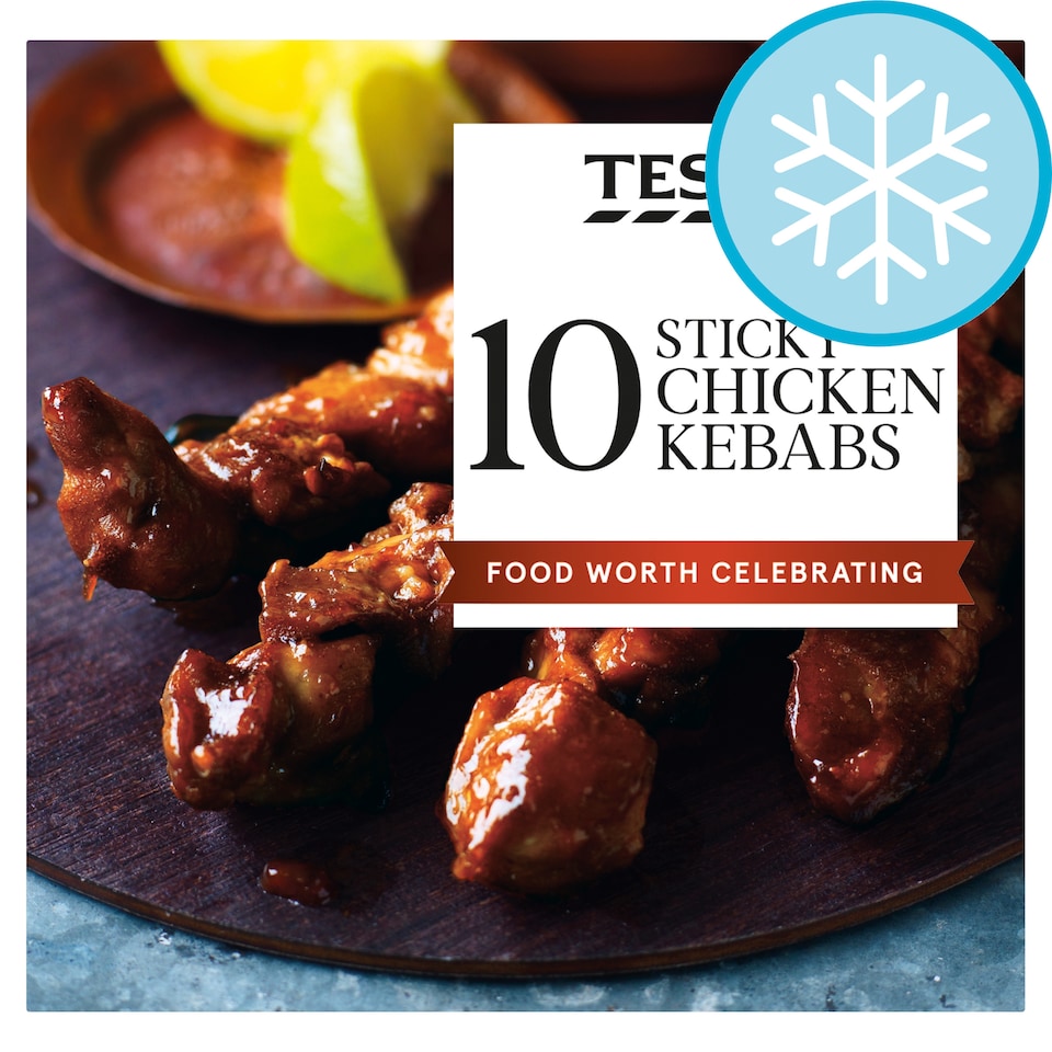 Tesco Sticky Chicken Kebabs 10 Pack 180g