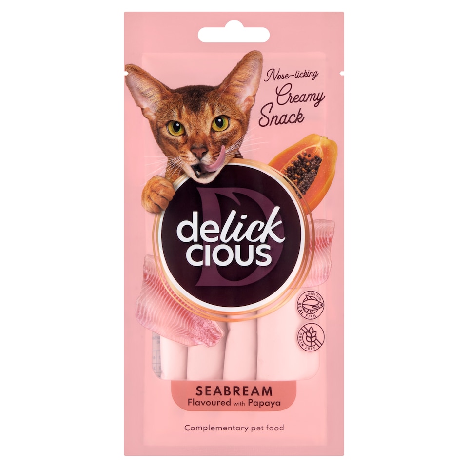 Delickcious krémes jutalomfalatok tengeri sügér papaya ízben 4 x 15 g (60 g)