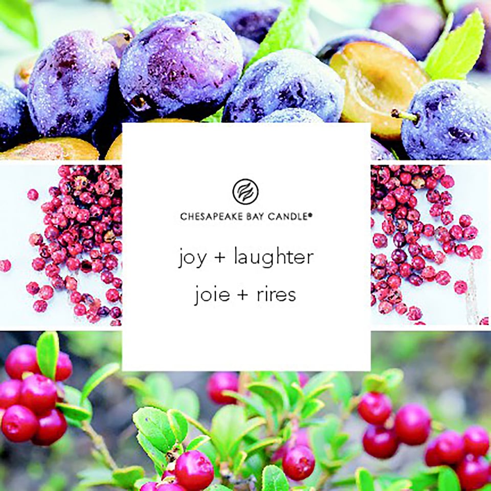 image 1 of Chesapeake Multi Wick Candle Joy & Laughter (Cranberry Dahlia) 312g
