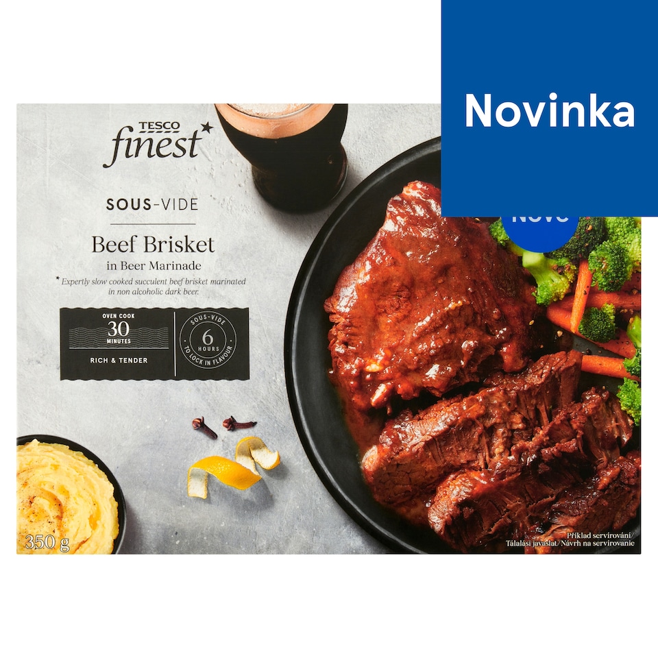 Tesco Finest Sous-Vide Beef Brisket in Beer Marinade 350 g