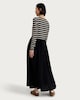 image 3 of F&F Stripe Print Long Sleeved Midi Dress in Multi Black