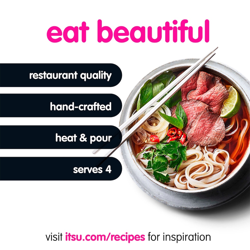 image 1 of itsu beef pho broth for noodles serves 4 1L