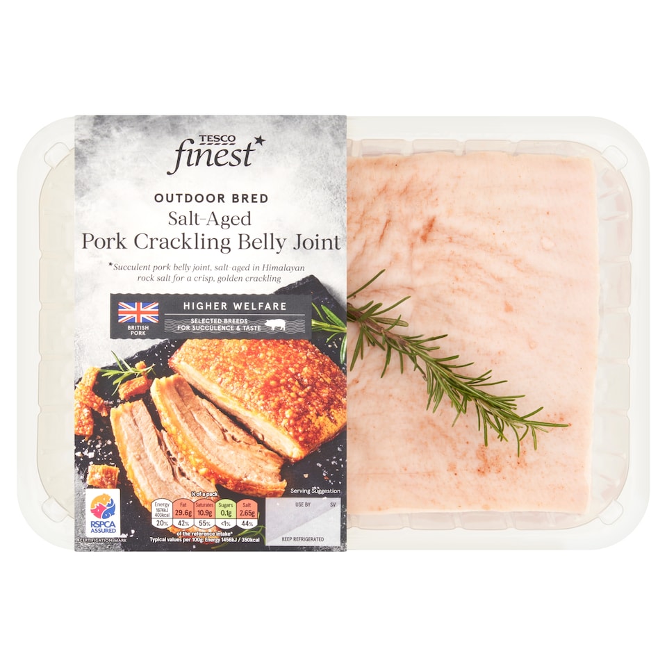 Tesco Finest Salt Aged Pork Belly Joint 709G