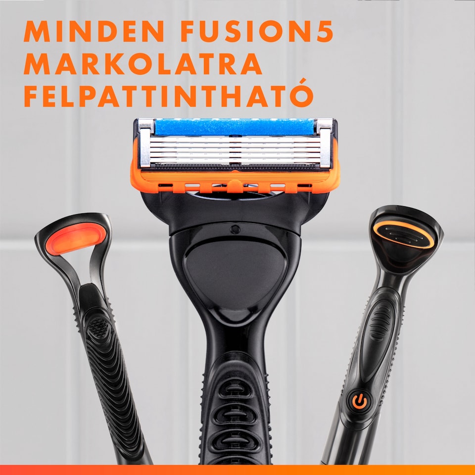 Gillette Fusion5 Power Borotvabetét Férfi Borotvához, 4 Borotvabetétek, Nagyobb Krémezőcsík  1. kép