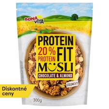 Bona Vita Protein Fit chrumkavé müsli s proteínom, čokoládou a mandľami 300 g