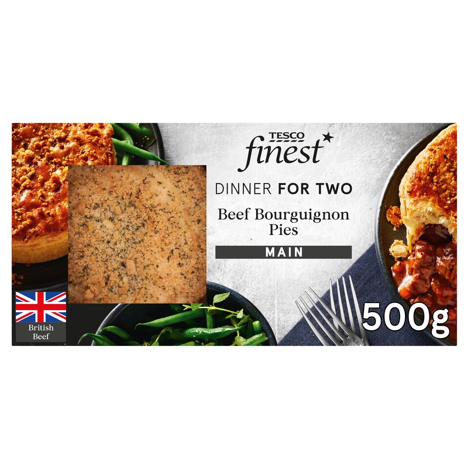 Tesco Finest Beef Bourguignon Pies 500G Tesco Groceries