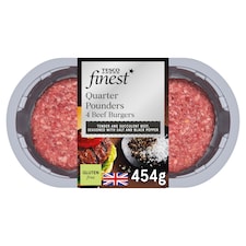 Tesco Finest Quarter Pounders 454g