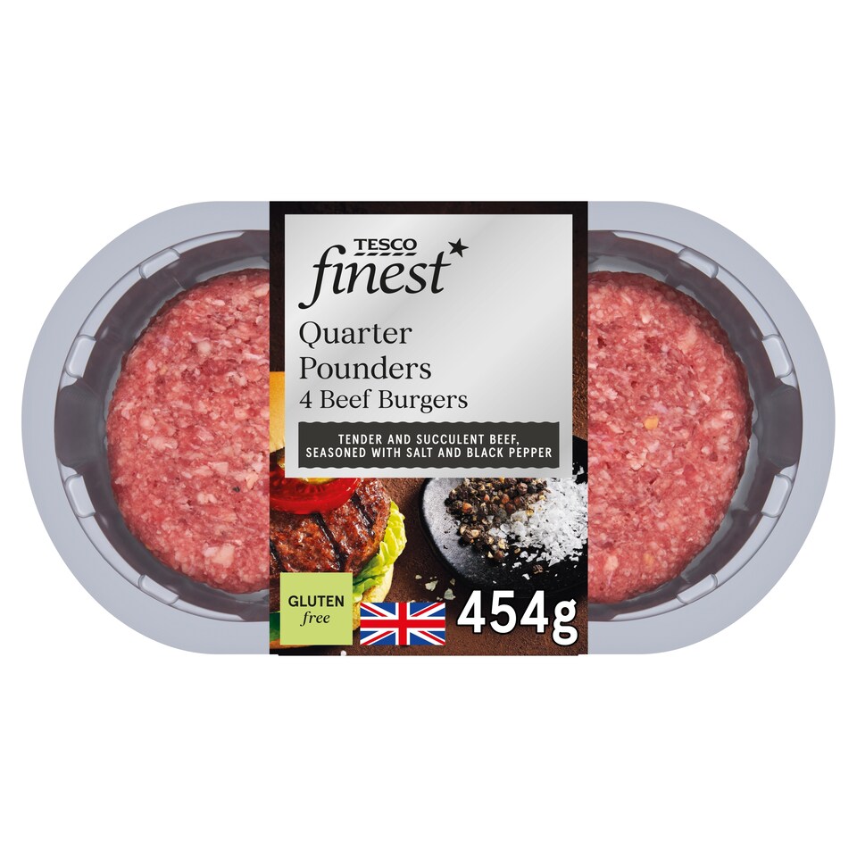 Tesco Finest Quarter Pounders 454g