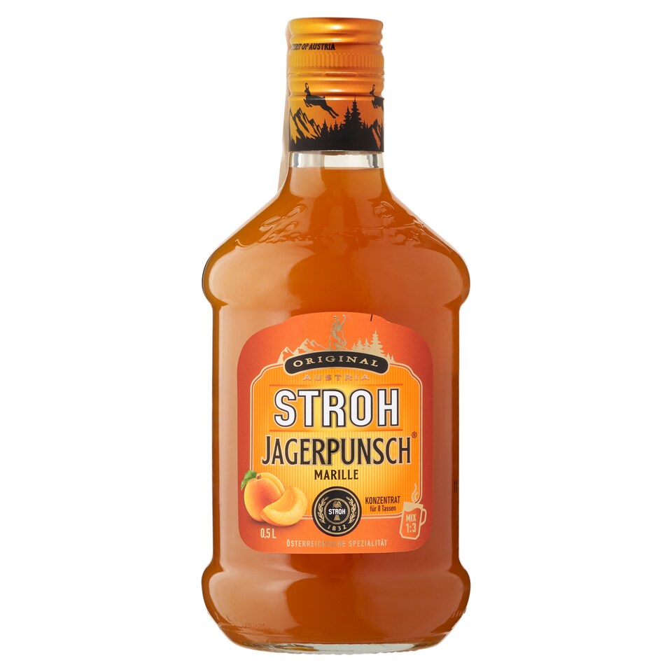 Stroh Jagerpunsch Marille sárgabarack ízesítésű likőr 25% 0,5 l