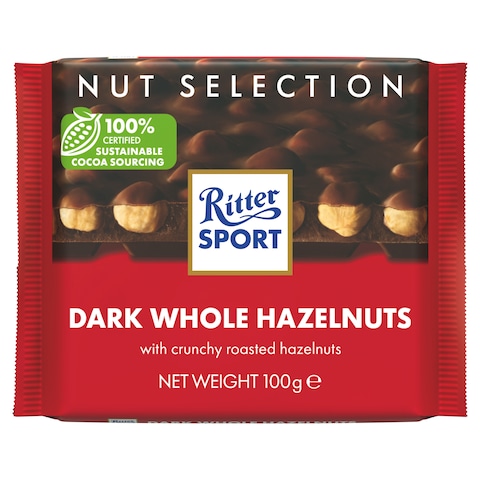 Ritter Sport Dark Whole Hazlenuts 100G - Tesco Groceries