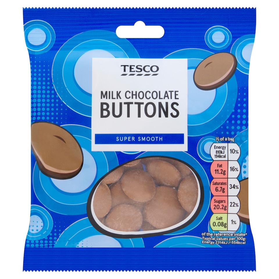 Tesco Milk Chocolate Buttons 70G