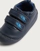 image 2 of F&F Baby Dinosaur Strap Touch Fastening Pre Walker Shoes in Navy