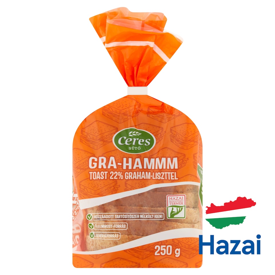 image 1 of Ceres Gra-Hammm Toast with 22% Graham Flour 250 g