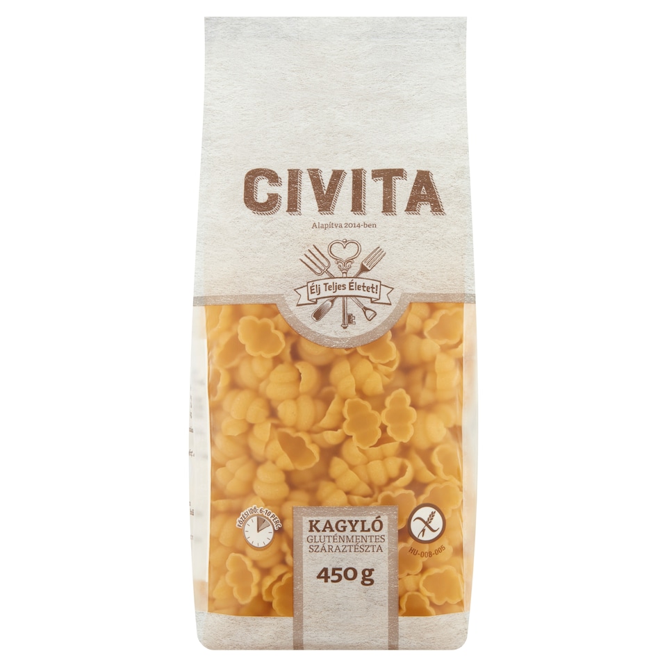 Civita kagyló gluténmentes száraztészta 450 g