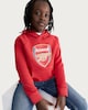 image 1 of Arsenal Logo Cotton Rich Hoodie in Red