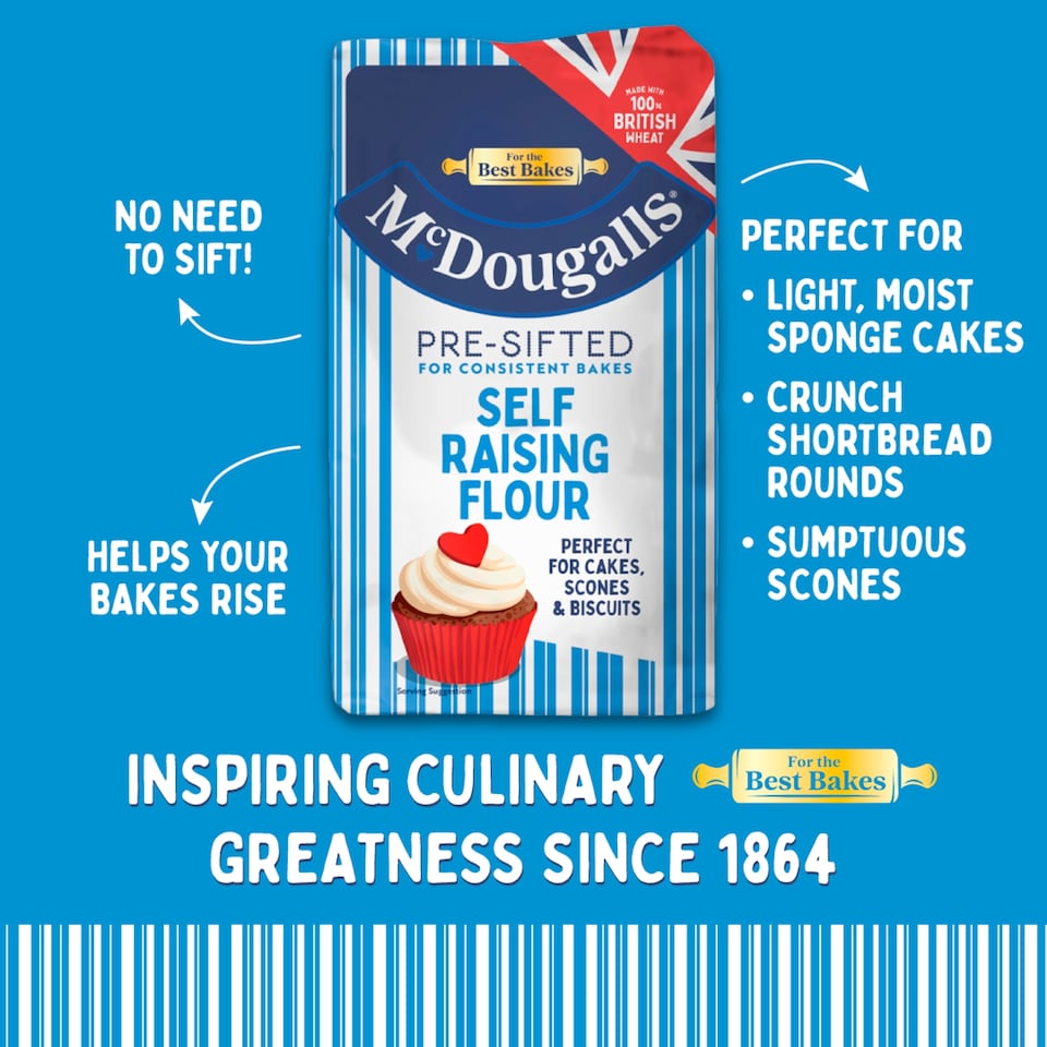 image 1 of McDougalls Pre-Sifted Self Raising Flour 1.1kg