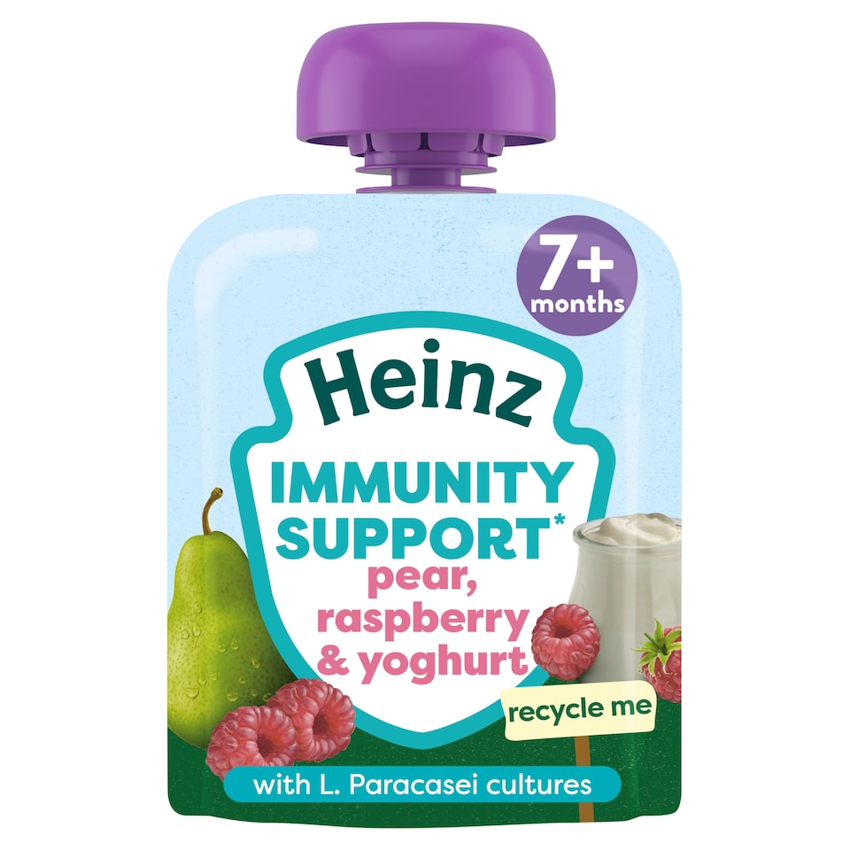 image 1 of Heinz Immunity Support Baby Food Pear, Raspberry & Yoghurt 85g