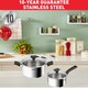 image 3 of Tefal Titanium Max 3 Piece Saucepan & Lid Set