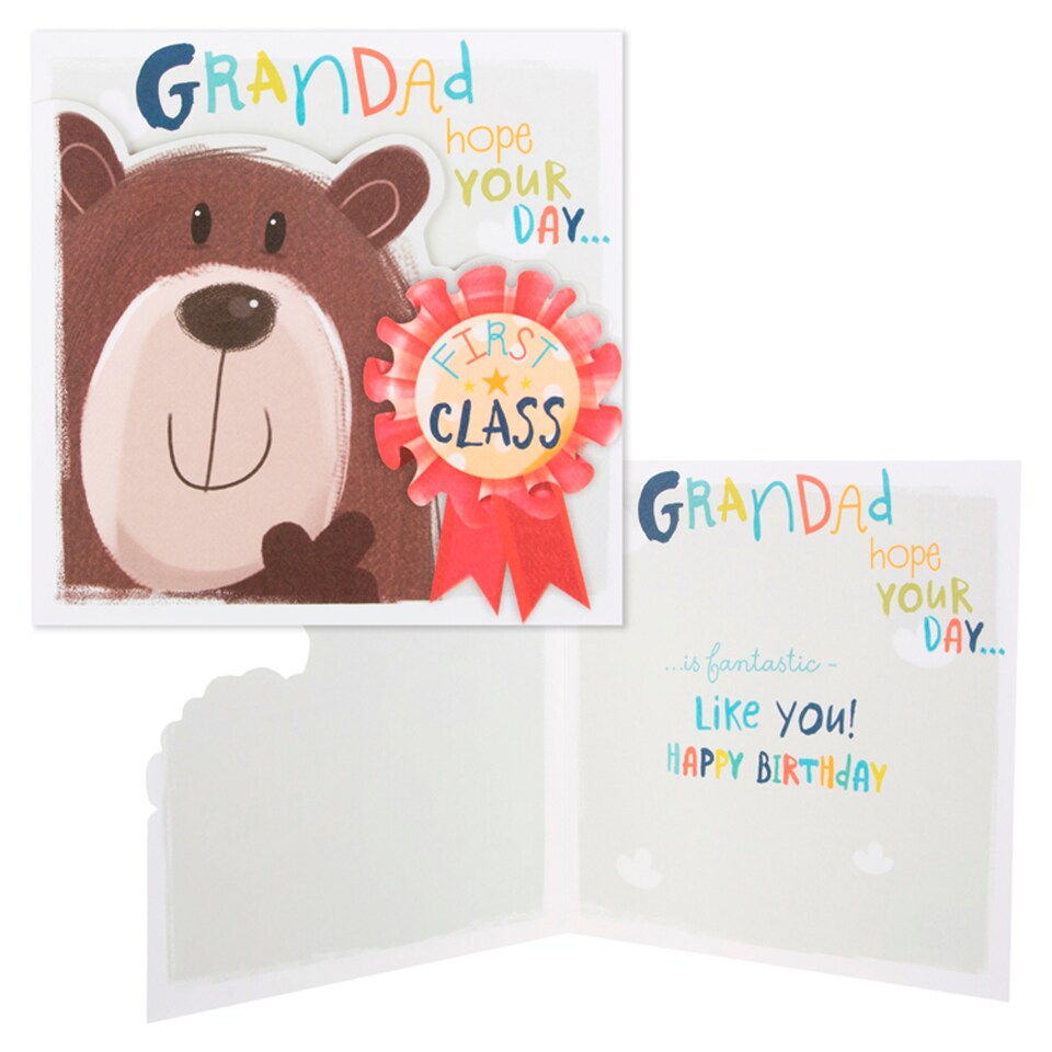 image 1 of Hallmark Birthday Card Grandad First Class