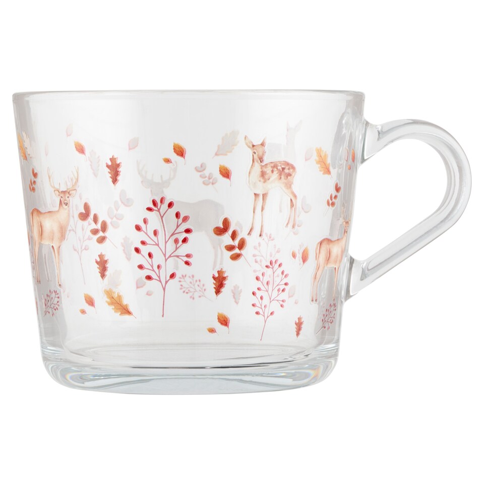 F&F Home Deer Glass Mug 400 ml