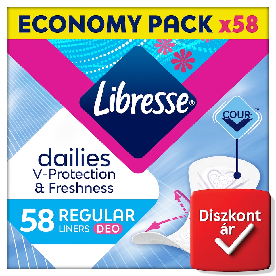 Libresse Dailies Regular Deo illatosított tisztasági betét 58 db  1. kép