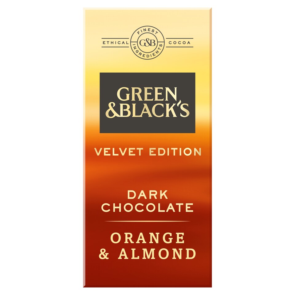 Green & Blacks Dark Orange & Almond Chocolate 90G