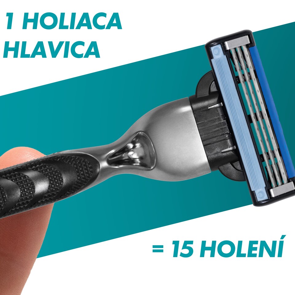 obrázok 1 z Gillette Mach3 Náhradné Holiace Hlavice pre Mužov, Gillette Náhradné Holiace Hlavice s 3 Čepieľkami