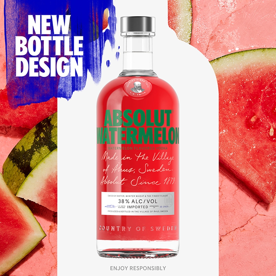 image 1 of Absolut Watermelon Flavoured Vodka 70Cl