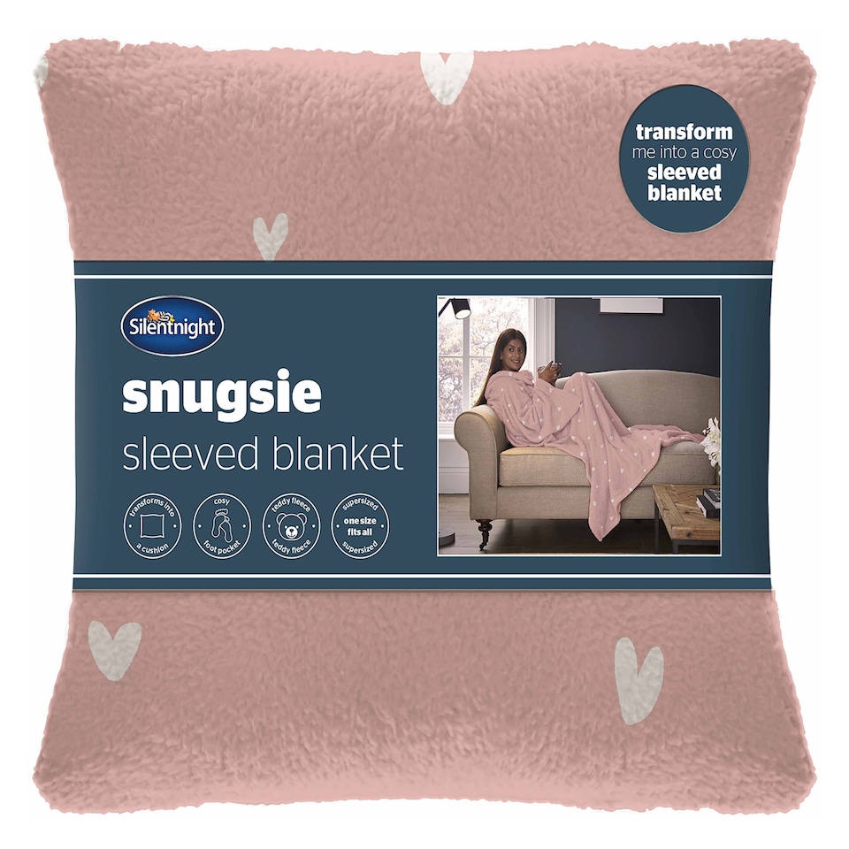 Silentnight Love Sleep Heart Printed Wearable Blanket